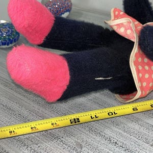 1950s Minnie Mouse Plush Stuffie Doll Walt Disney Distributing Co Vintage 12” image 12