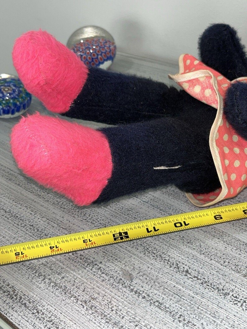 1950s Minnie Mouse Plush Stuffie Doll Walt Disney Distributing Co Vintage 12” image 12