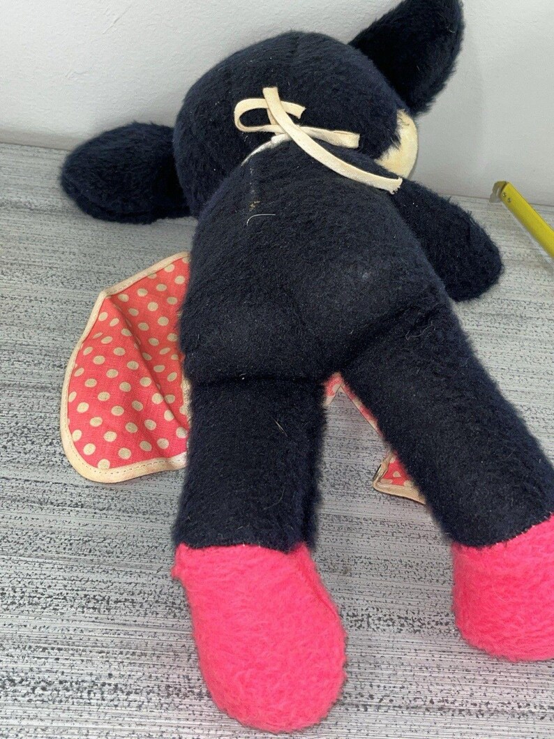 1950s Minnie Mouse Plush Stuffie Doll Walt Disney Distributing Co Vintage 12” image 10