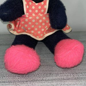 1950s Minnie Mouse Plush Stuffie Doll Walt Disney Distributing Co Vintage 12” image 8