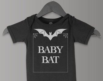 Baby Bat Shirt | Goth Baby Clothes | Gothic Baby Clothes | Goth Baby | Gothic Baby | Horror Baby Clothes | Punk Baby Clothes | Spooky Baby