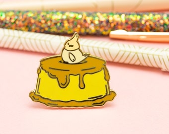 Flan, Hard Enamel Pin