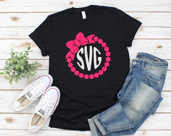 Download Bow And Pearls Svg Etsy