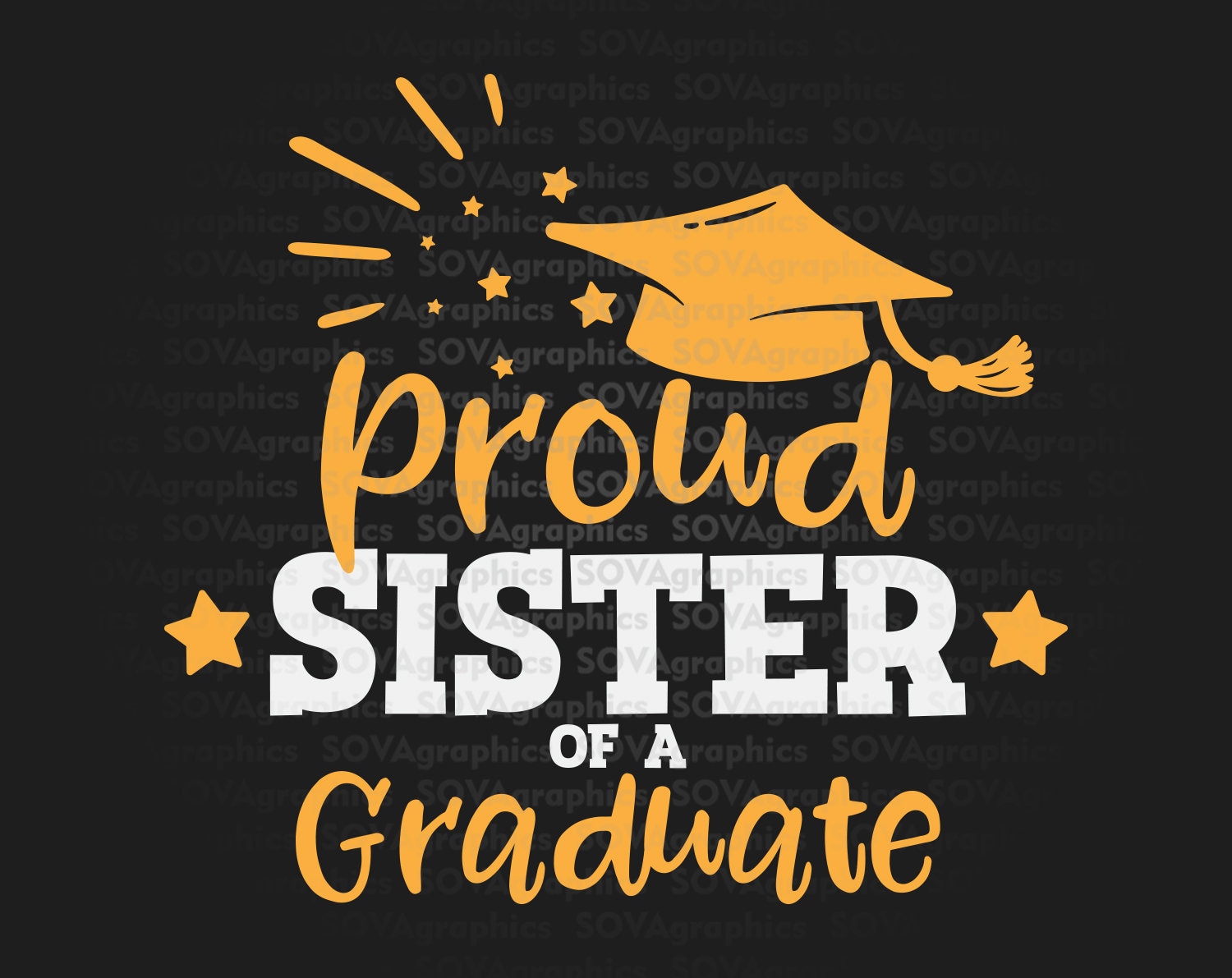 Proud Sister of a Graduate Svg Sister of Graduate Svg Etsy