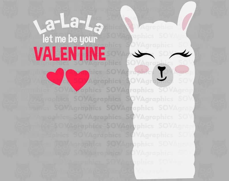 Download Valentine svg Valentines Day svg Llama svg Love La La La ...