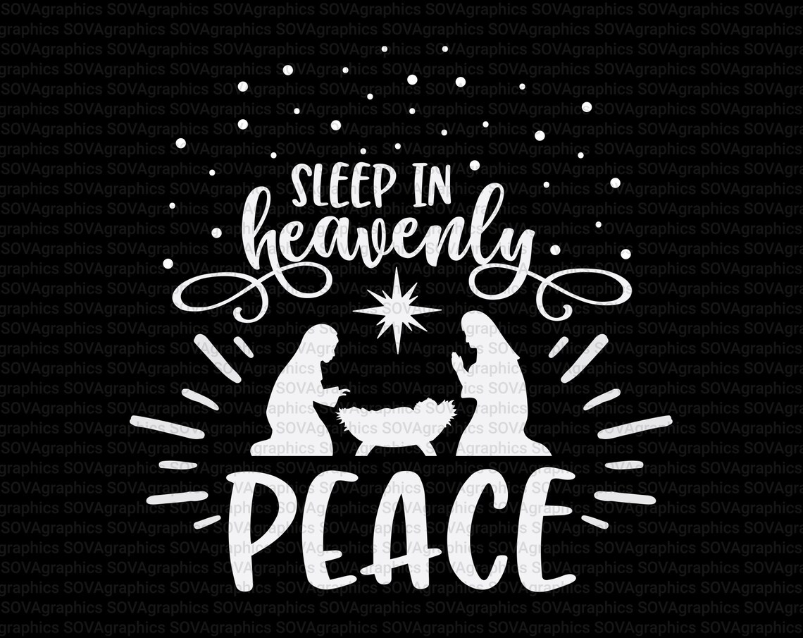 Sleep in Heavenly Peace Svg Christmas Svg Nativity Scene - Etsy
