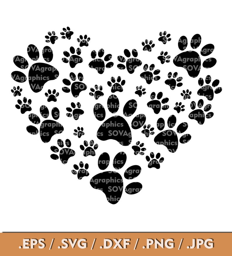 Free Free Dog Paw Love Svg 535 SVG PNG EPS DXF File