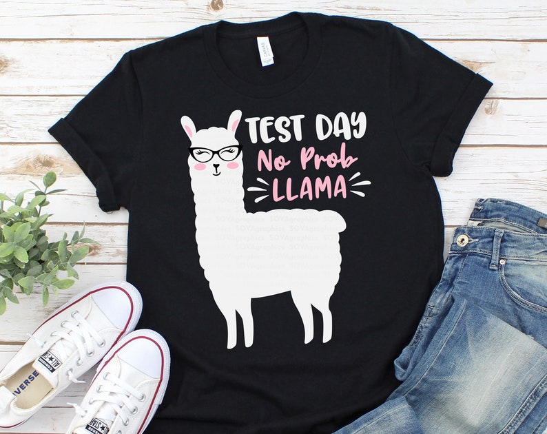 Download Test Day No Prob Llama svg Teacher svg dxf eps png Funny | Etsy