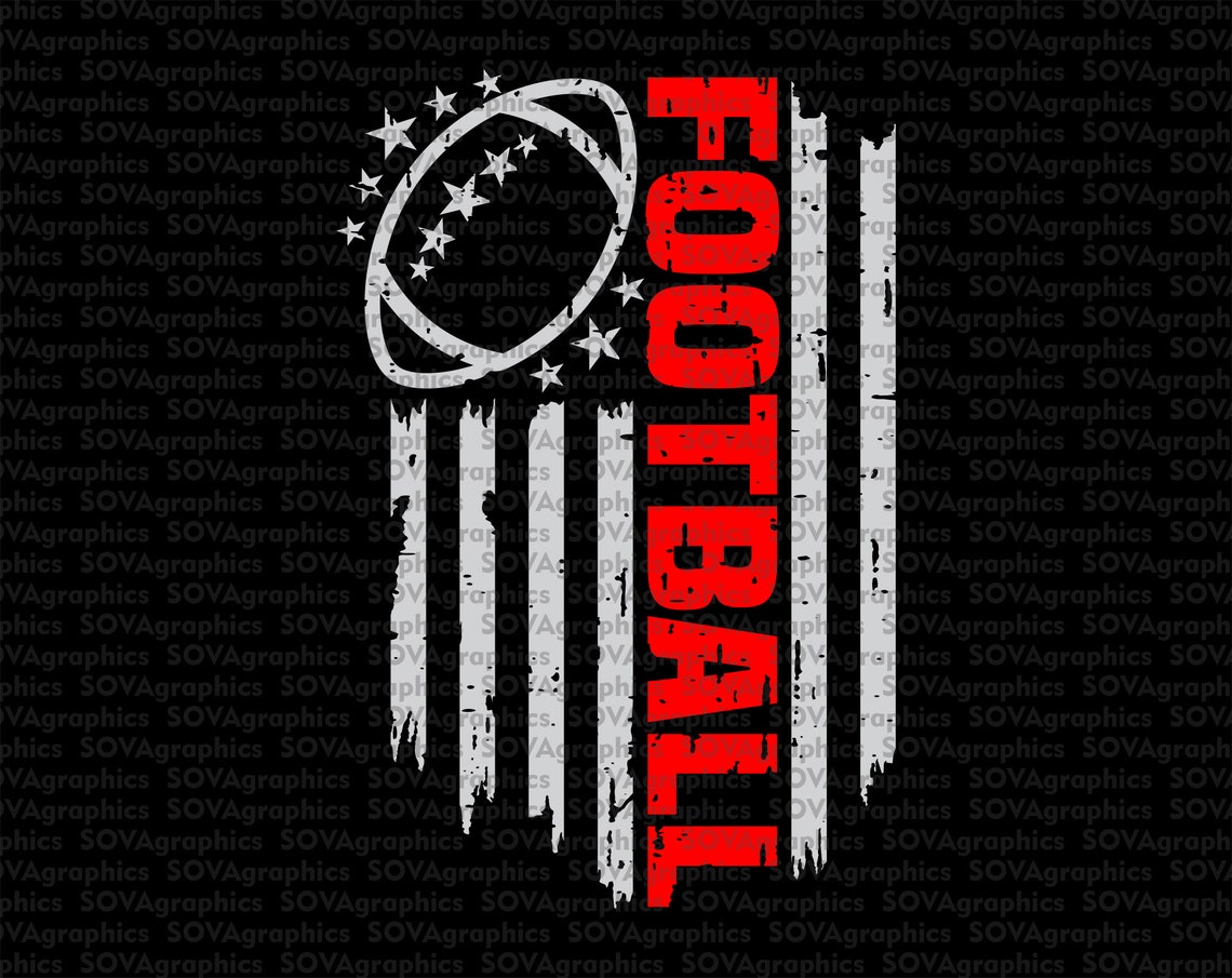 Football Flag Svg Distressed Football Flag Svg Football Svg Etsy