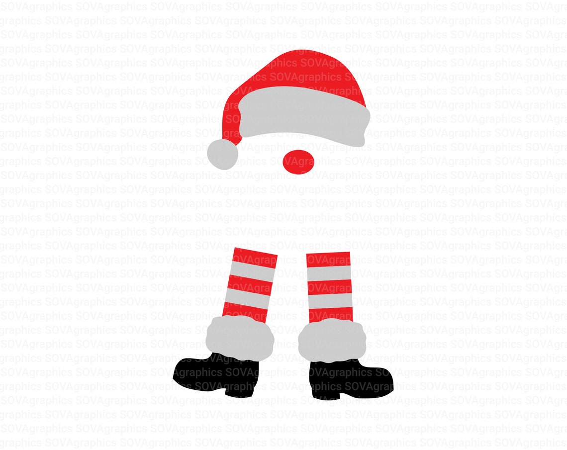 Christmas Svg Monogram Svg Santa Svg Santa Legs Svg Dxf Etsy