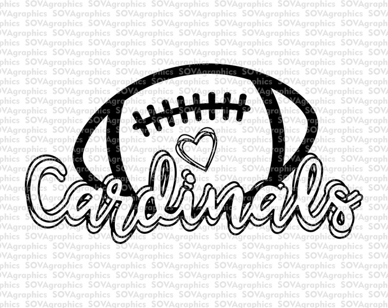 Cut File Team svg Football svg Cardinals svg Download Cardinals Team svg png Cardinals Mascot svg dxf Printable Silhouette Cricut