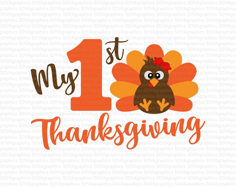 My First Thanksgiving svg My 1st Thanksgiving svg Turkey | Etsy