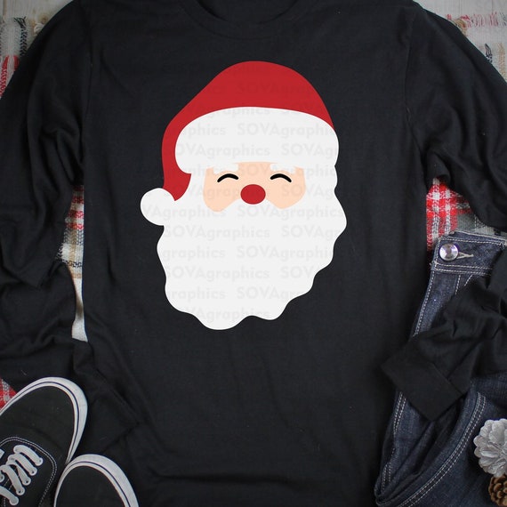 Santa Svg Christmas Svg Santa Face Svg Cute Santa Svg Etsy