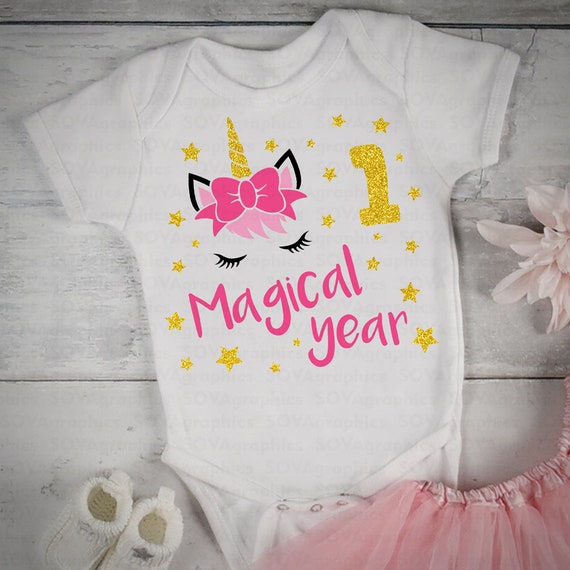 Download Unicorn Svg First Birthday Svg 1st Birthday Svg 1 Magical Etsy