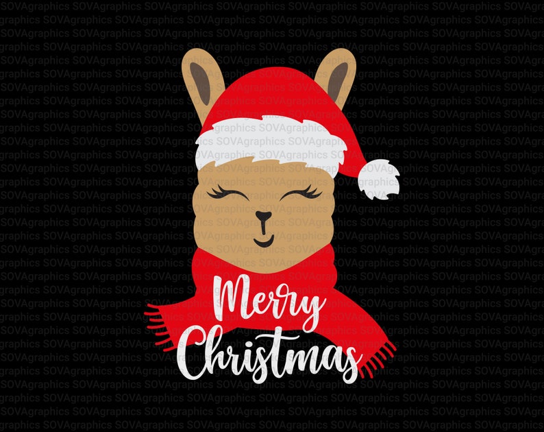 Download Christmas Llama svg Christmas Alpaca svg Llama with Santa ...