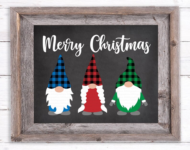 Christmas Gnome svg Merry Christmas svg Three Gnome svg | Etsy