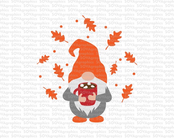 Download Autumn Gnome Svg Fall Gnome Svg Gnome Svg Gnome With Coffee Etsy PSD Mockup Templates