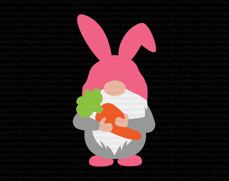 Download Easter Gnome svg Gnome svg Easter svg Bunny Gnome svg | Etsy