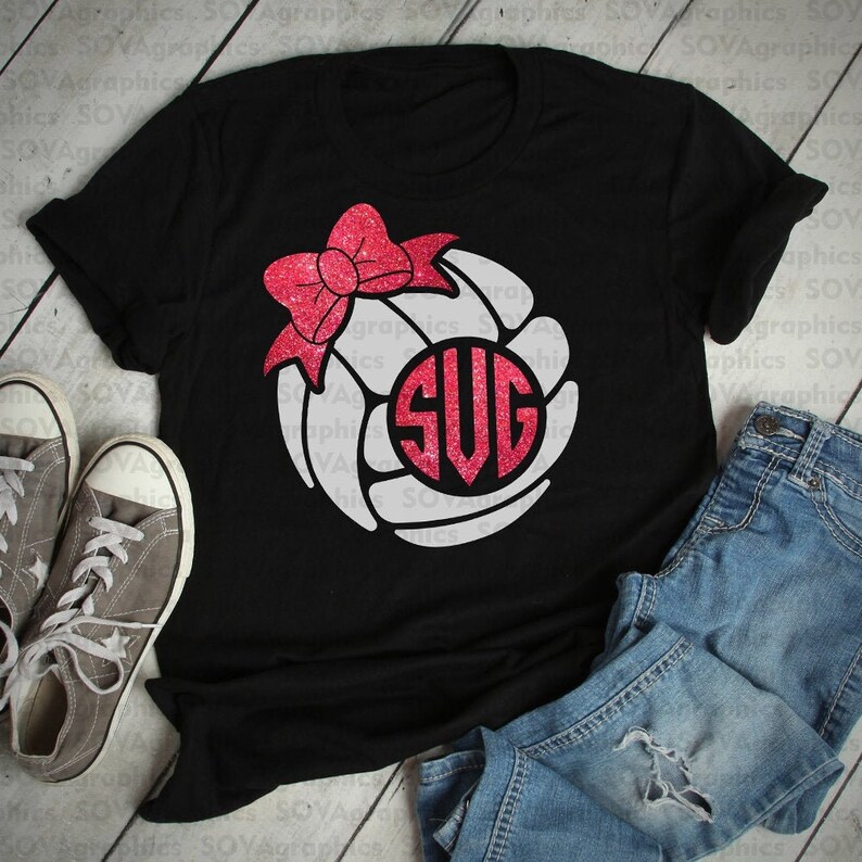 Download Volleyball svg Monogram svg Girl svg Ball svg dxf eps | Etsy