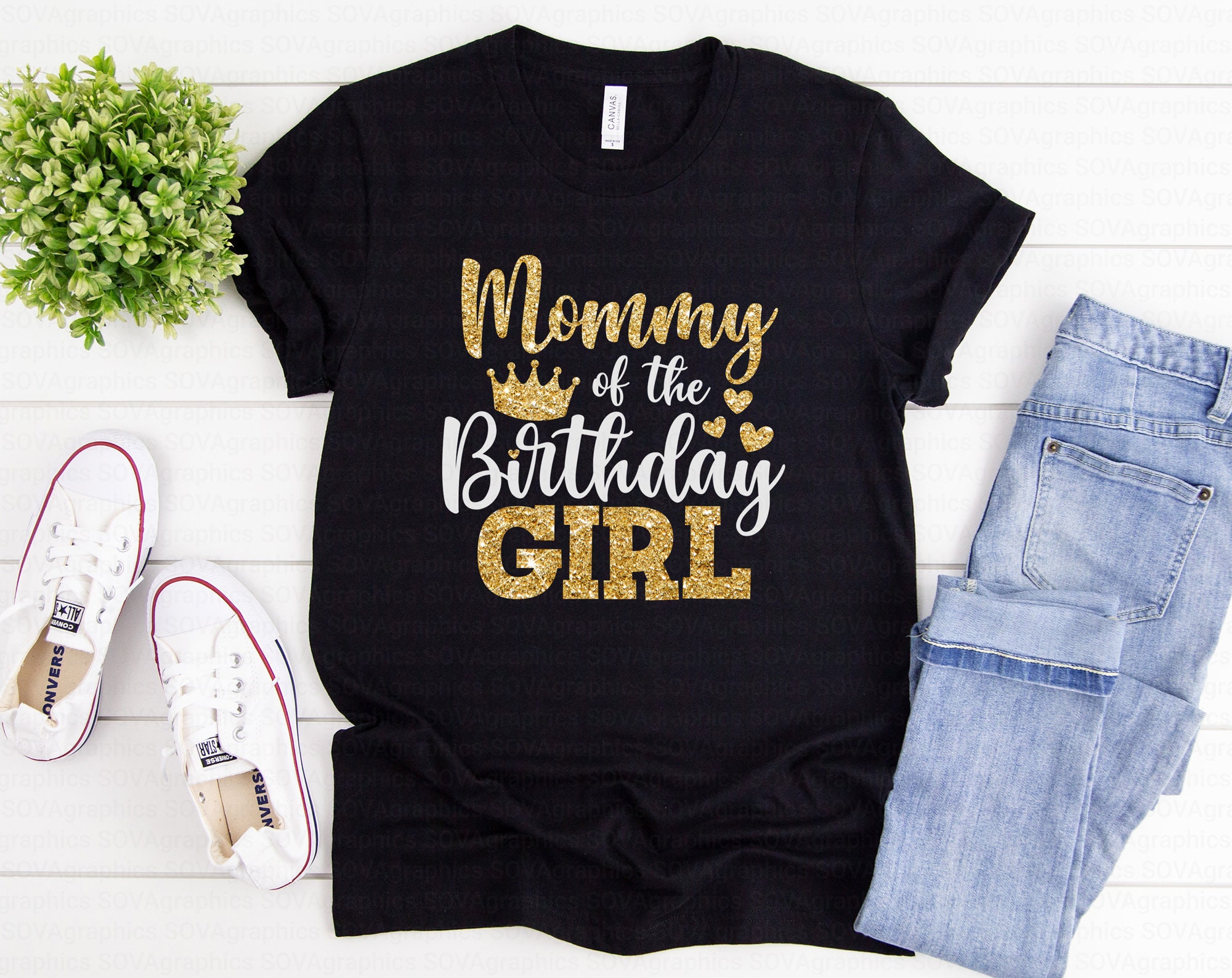 INSTANT DOWNLOAD Mommy of the Birthday Girl Printable Iron on Transfer /  SVG Cutting File / T-shirt / Family Shirts / Item 2508 