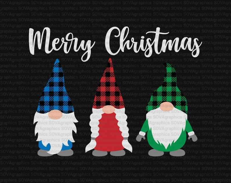 Download Christmas Gnome svg Merry Christmas svg Three Gnome svg | Etsy