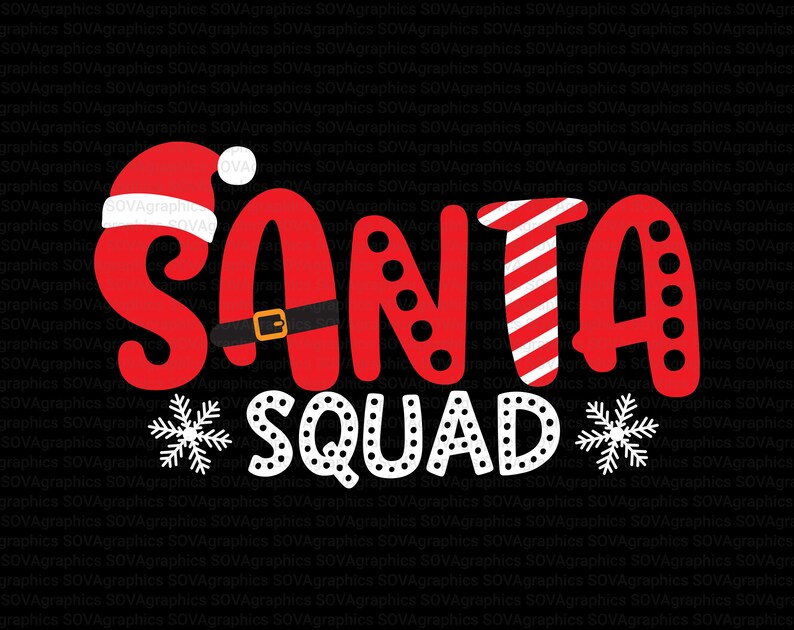Download Santa Squad svg Christmas svg Santa Hat svg Christmas ...