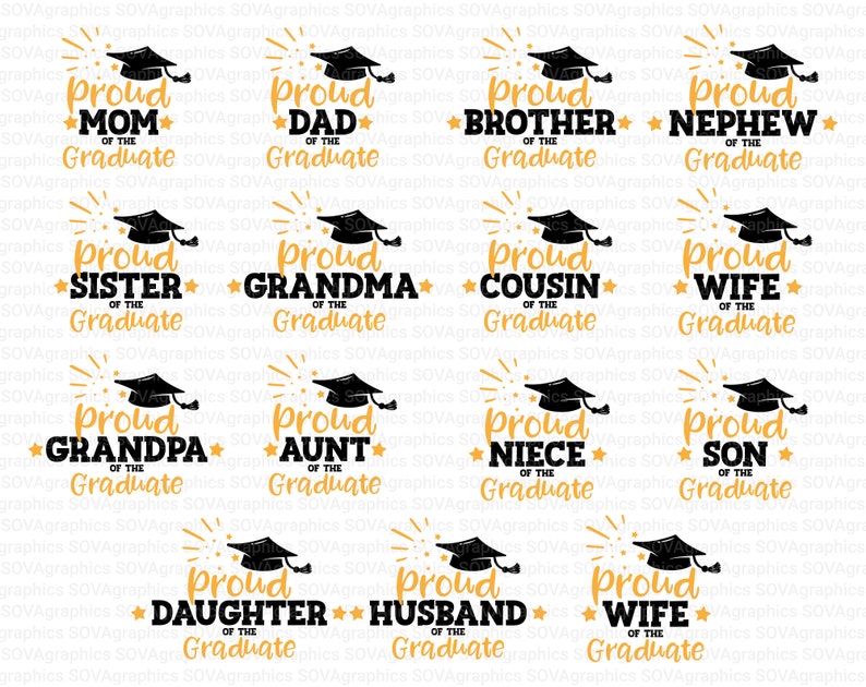 Download Graduation SVG Bundle Proud of the Graduate svg Family of ...
