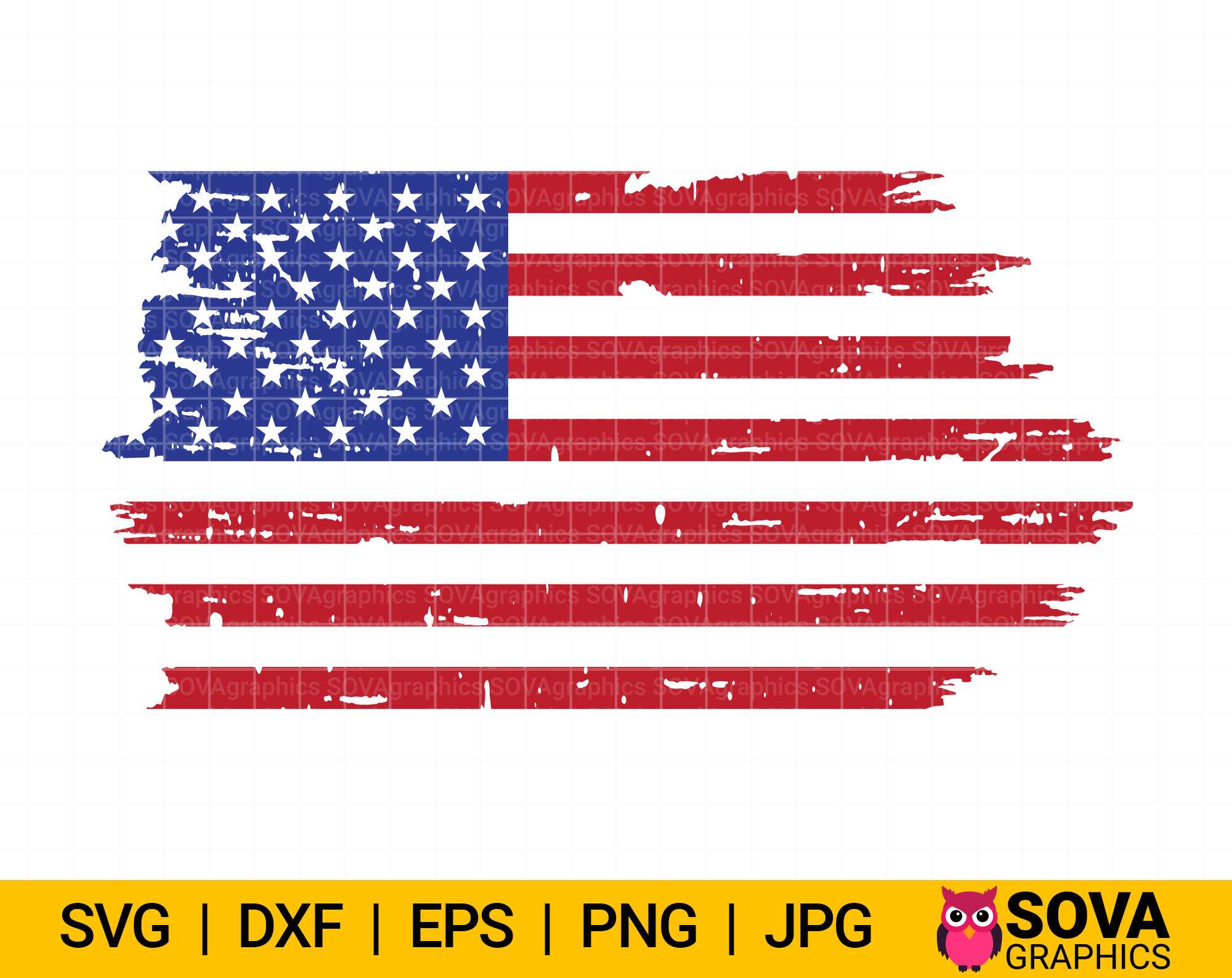 USA Flag Svg Grunge USA Flag Svg Distressed USA Flag Svg - Etsy