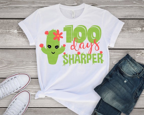 100 Days Sharper Svg 100 Days Of School Girl Svg School Etsy
