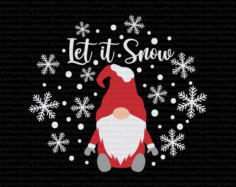 Download Laat het Snow SVG Kerstmis SVG gnome SVG winter gnome SVG | Etsy