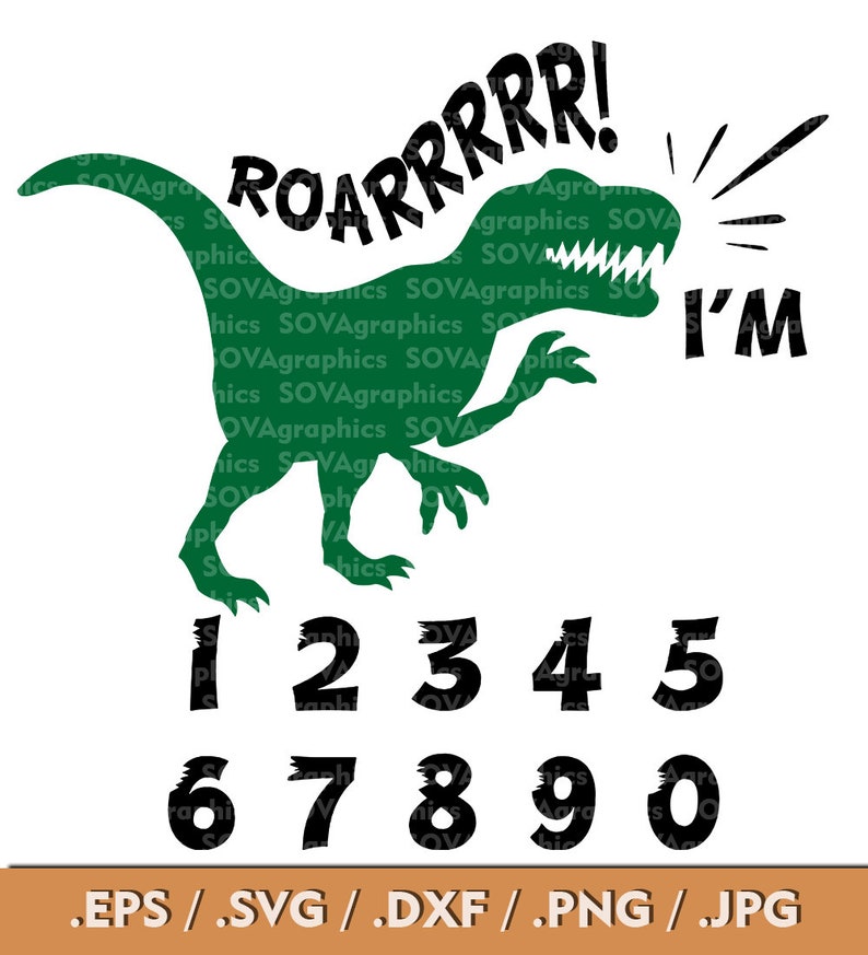 Download Dinosaur svg Birthday svg Boys Birthday svg T-rex svg | Etsy