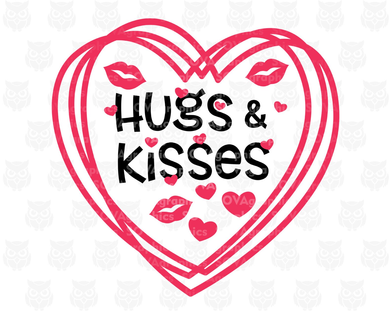 Hugs and Kisses Svg Valentines Day Svg Valentines Day Shirt - Etsy