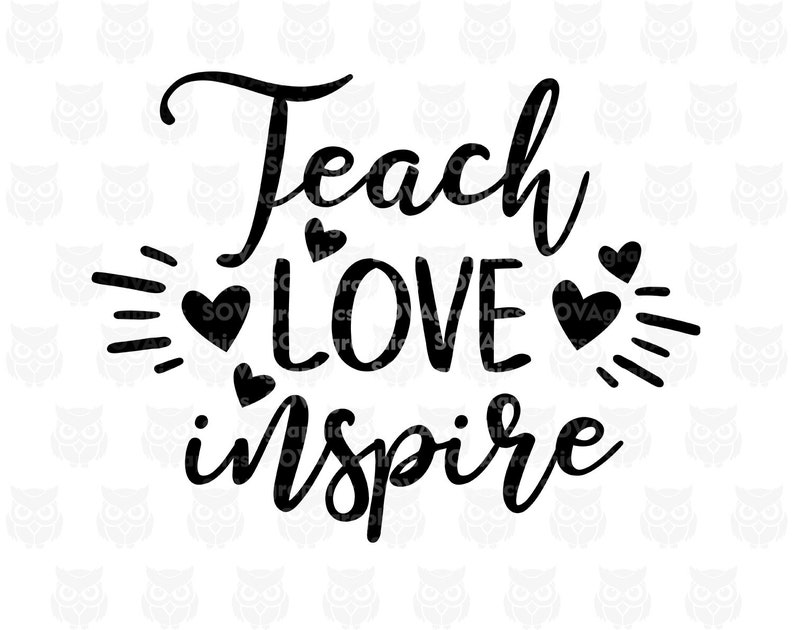 Download Back To School Svg School Svg Blessed Teacher Svg Silhouette Teach Love Inspire Svg Teacher Shirt Teacher Svg Cut File Cricut Dxf Craft Supplies Tools Collage