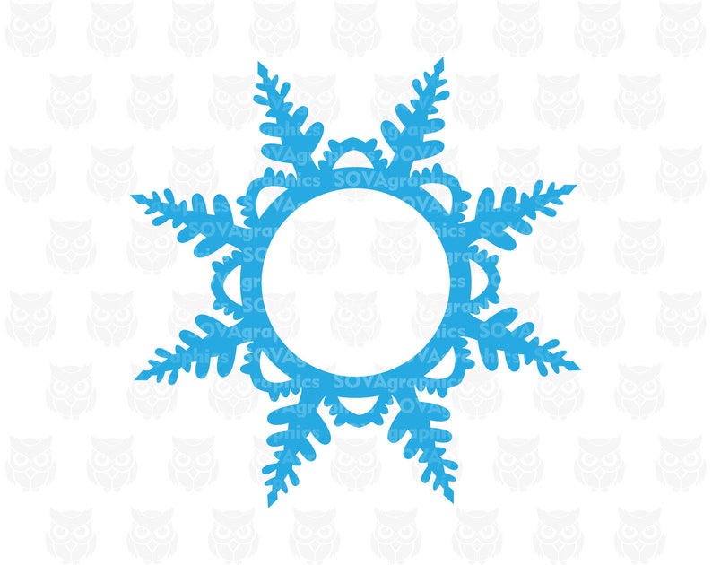 Download Snowflake svg Monogram svg Winter svg Christmas svg Snow | Etsy