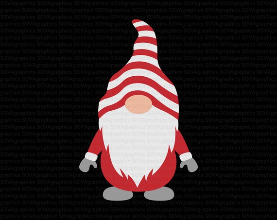 Download Christmas Gnome Svg Gnome Svg Gnome With Striped Hat Svg Etsy PSD Mockup Templates
