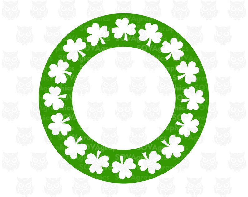 Download St Patricks Day svg Monogram svg Shamrock Frame svg | Etsy