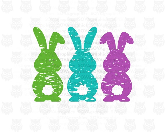 Download Bunny Svg Easter Svg Bunnies Svg Three Bunnies Svg Rabbits Etsy
