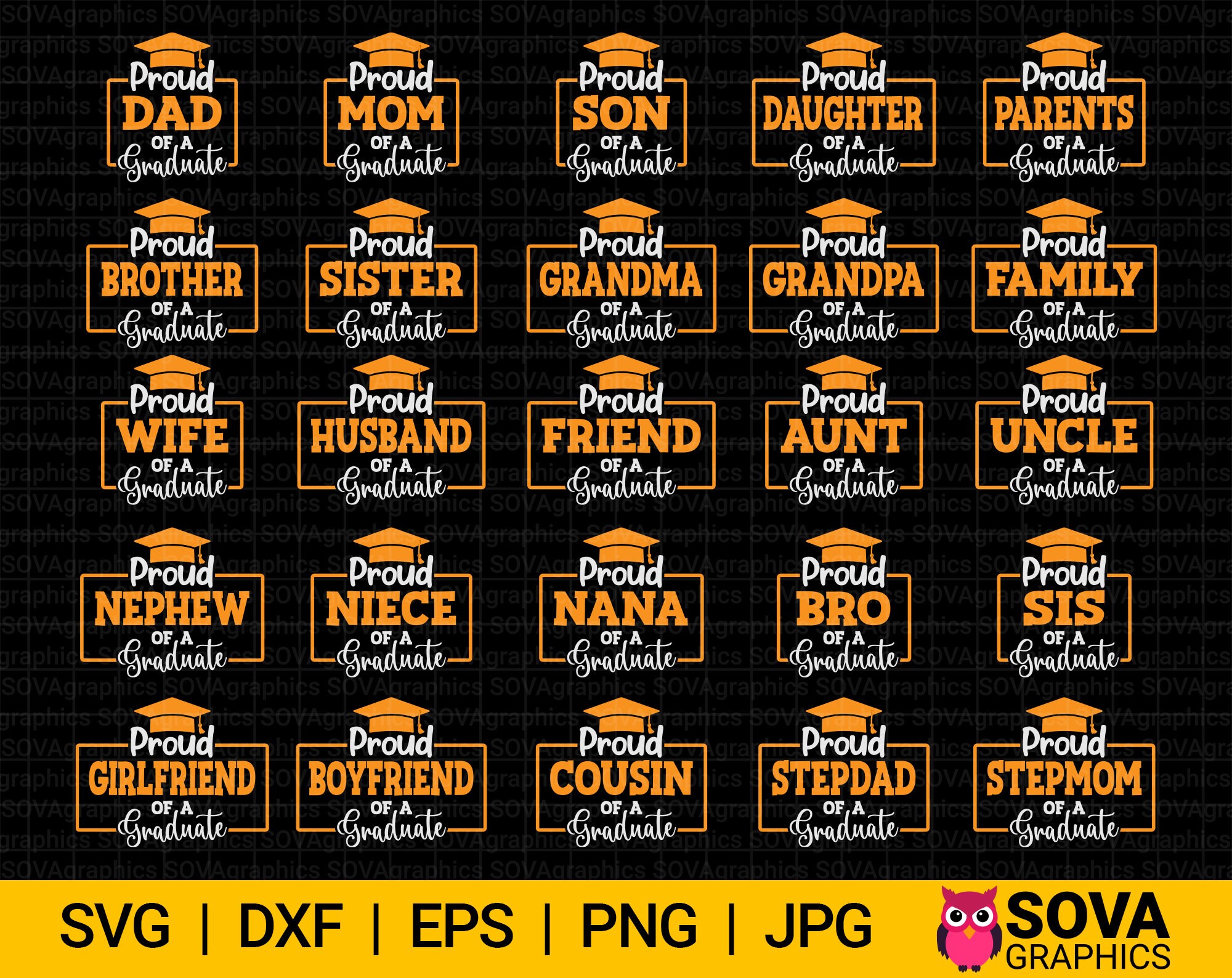 Download Graduation SVG Bundle Proud Family of a Graduate svg | Etsy