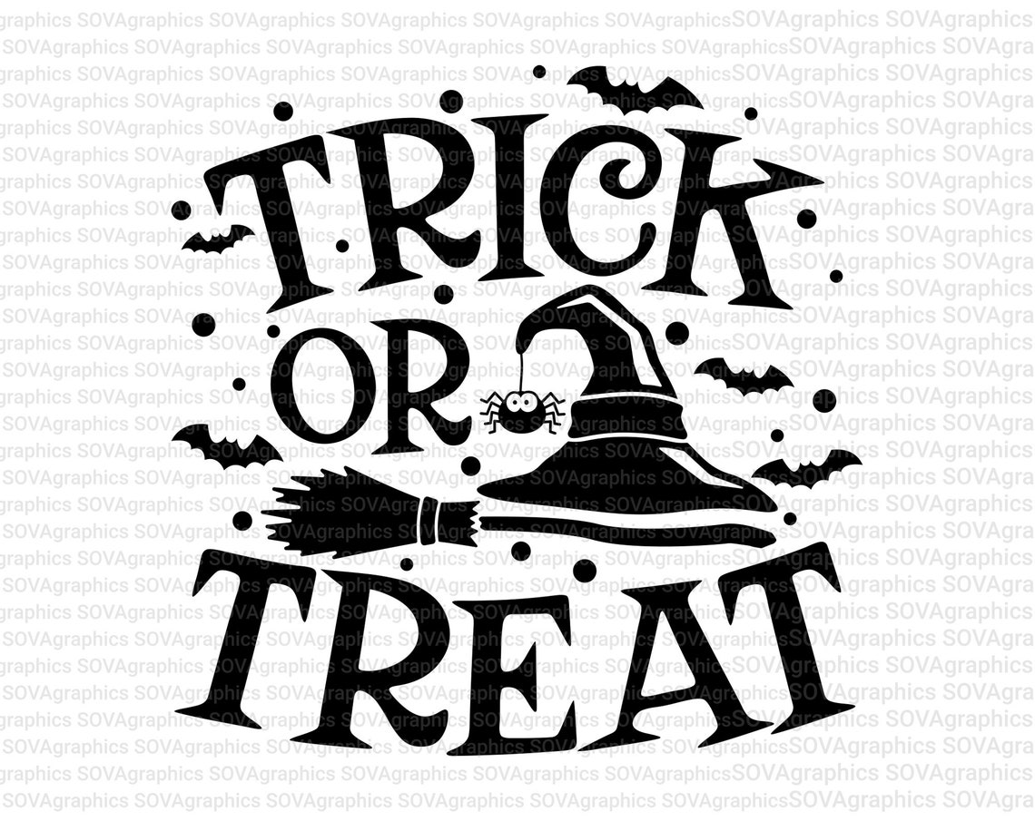 Trick or Treat Svg Halloween Svg Trick or Treat Bag Svg - Etsy