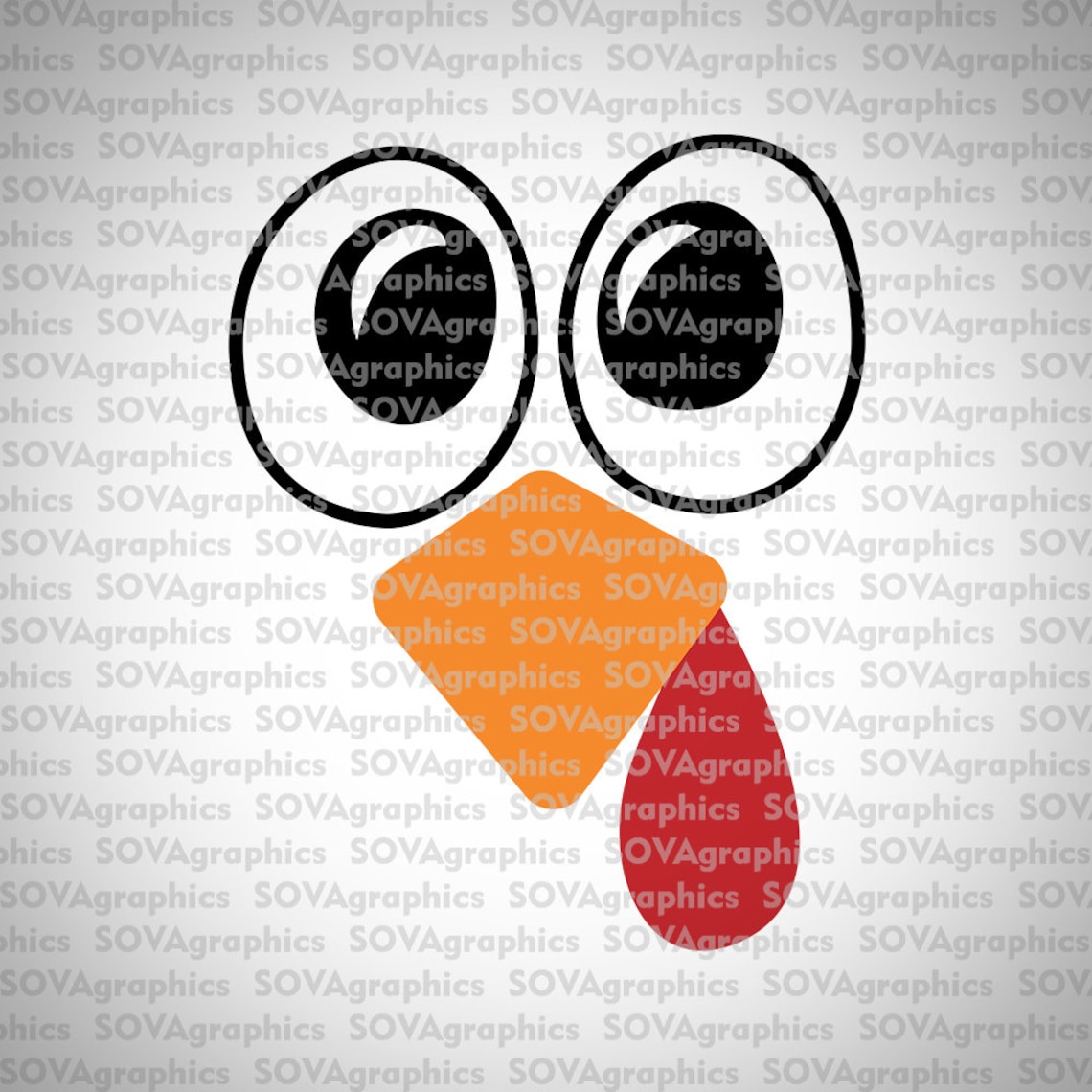 Turkey svg Thanksgiving svg Turkey head svg Eyes svg dxf Etsy