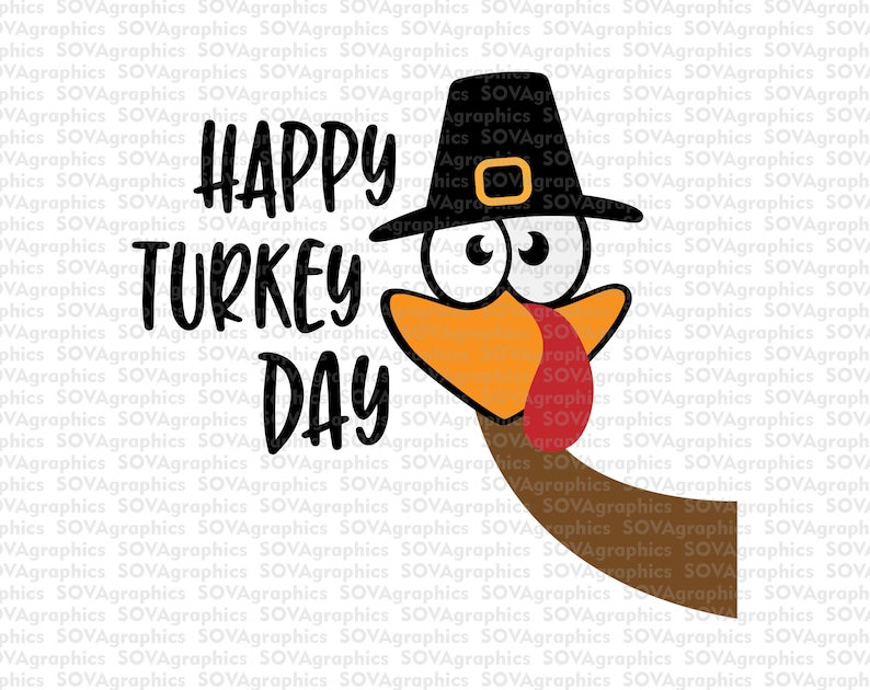 Download Happy Turkey Day svg Turkey svg Thanksgiving svg | Etsy
