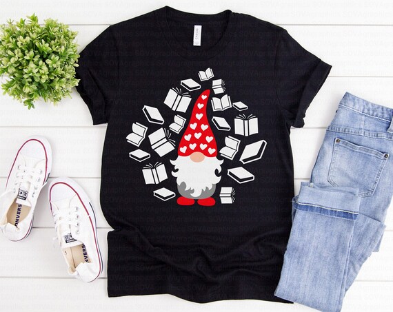 Download Gnome Svg Teacher Svg Books Svg Gnome With Books Svg Etsy