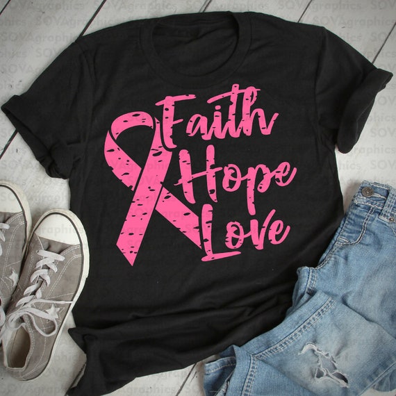 Breast Cancer svg Pink ribbon svg Grunge svg Distressed | Etsy