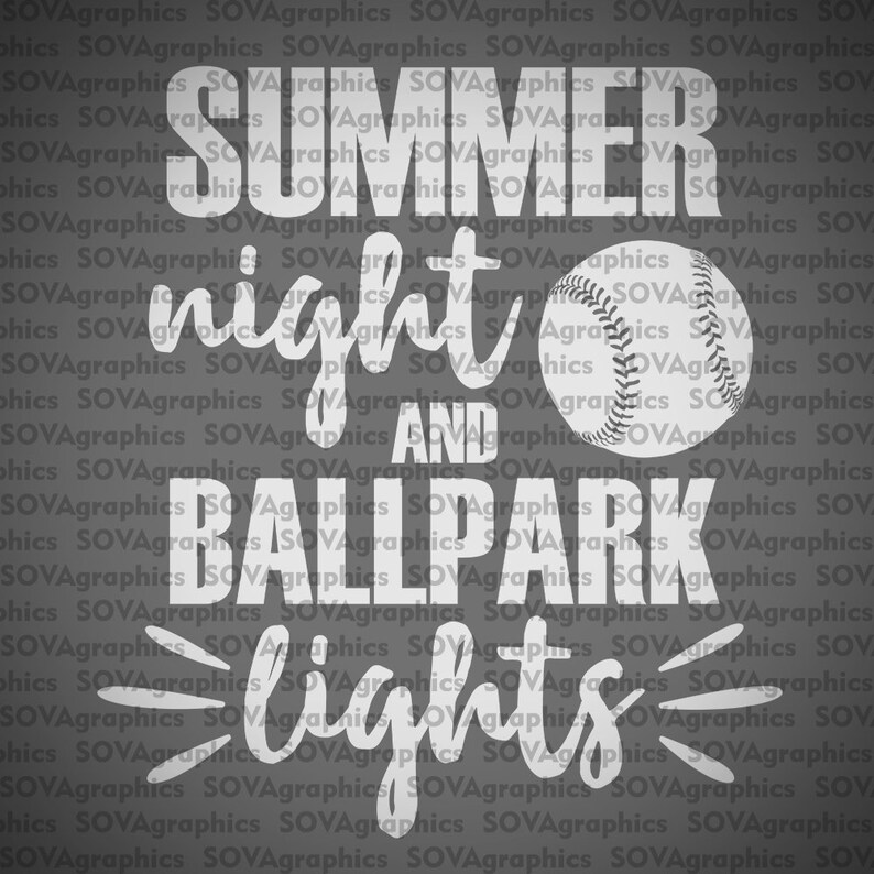 Download Summer nights and ballpark lights svg Summer svg Baseball ...