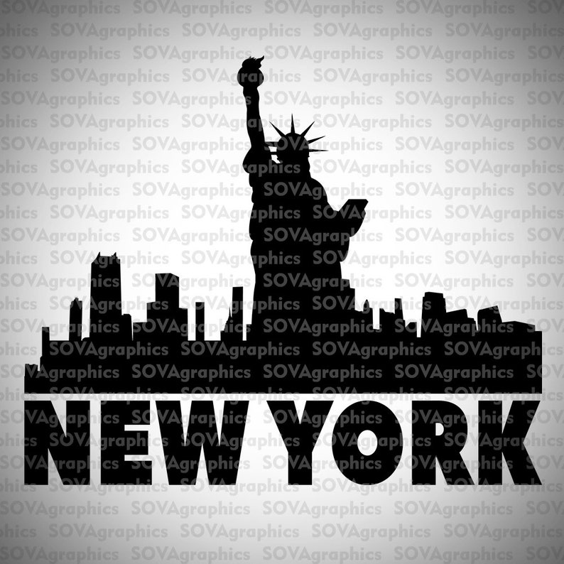 New york svg, City svg, NY svg, dxf, Skyline svg, Statue of liberty svg