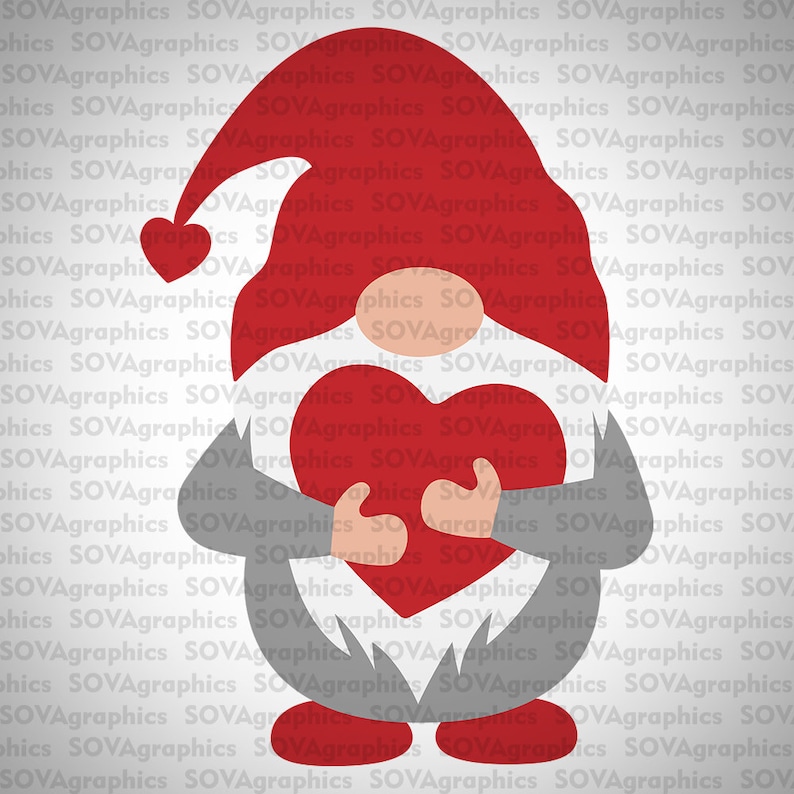 Download Valentines Day svg Gnome with heart svg Gnome svg ...