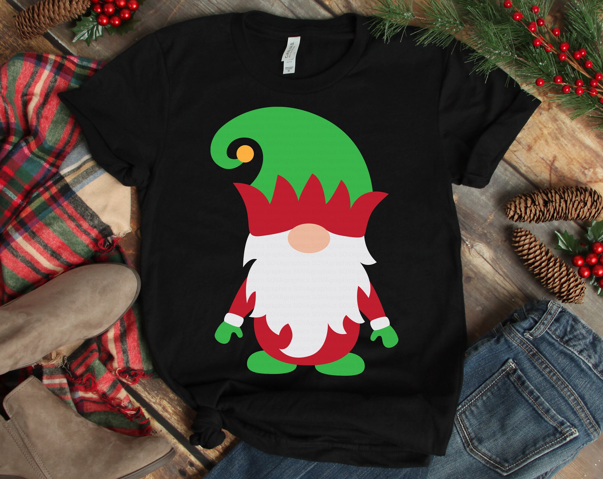 Download Gnome Shirt Christmas Elf Svg