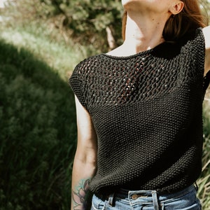 Tshirt KNITTING PATTERN, Sweater Shirt Knitting Pattern, Spring Summer Knit Top, Lace Top Knitting Pattern, Tee Shirt Knitting Pattern, Easy