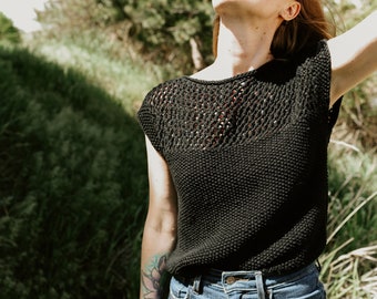 Tshirt KNITTING PATTERN, Sweater Shirt Knitting Pattern, Spring Summer Knit Top, Lace Top Knitting Pattern, Tee Shirt Knitting Pattern, Easy