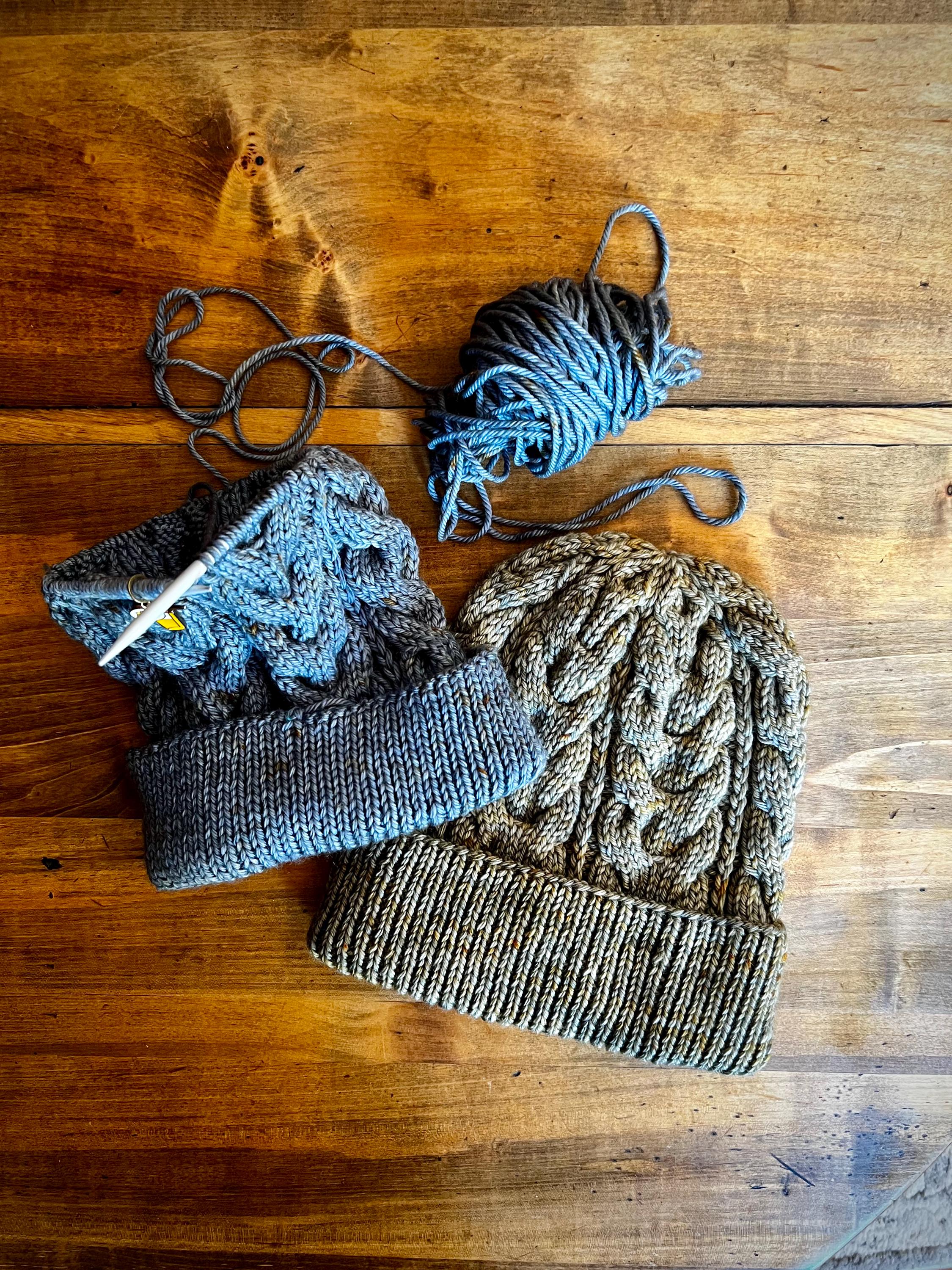 Easy Cable Hat Knitting Pattern for Men & Women, Worsted Weight Yarn ...
